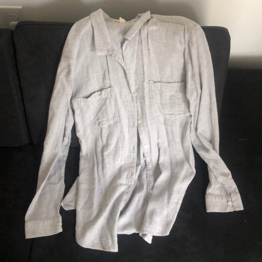 Cloth and stone Anthropologie grey button up
